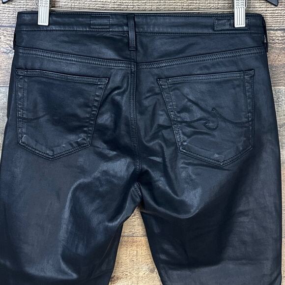 Adriano Goldschmied The Legging Ankle Super Skinny Leatherette Jeans Black SZ 30 - Picture 6 of 10